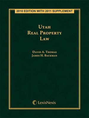 cover image of Utah Real Property Law with 2011 Supplement